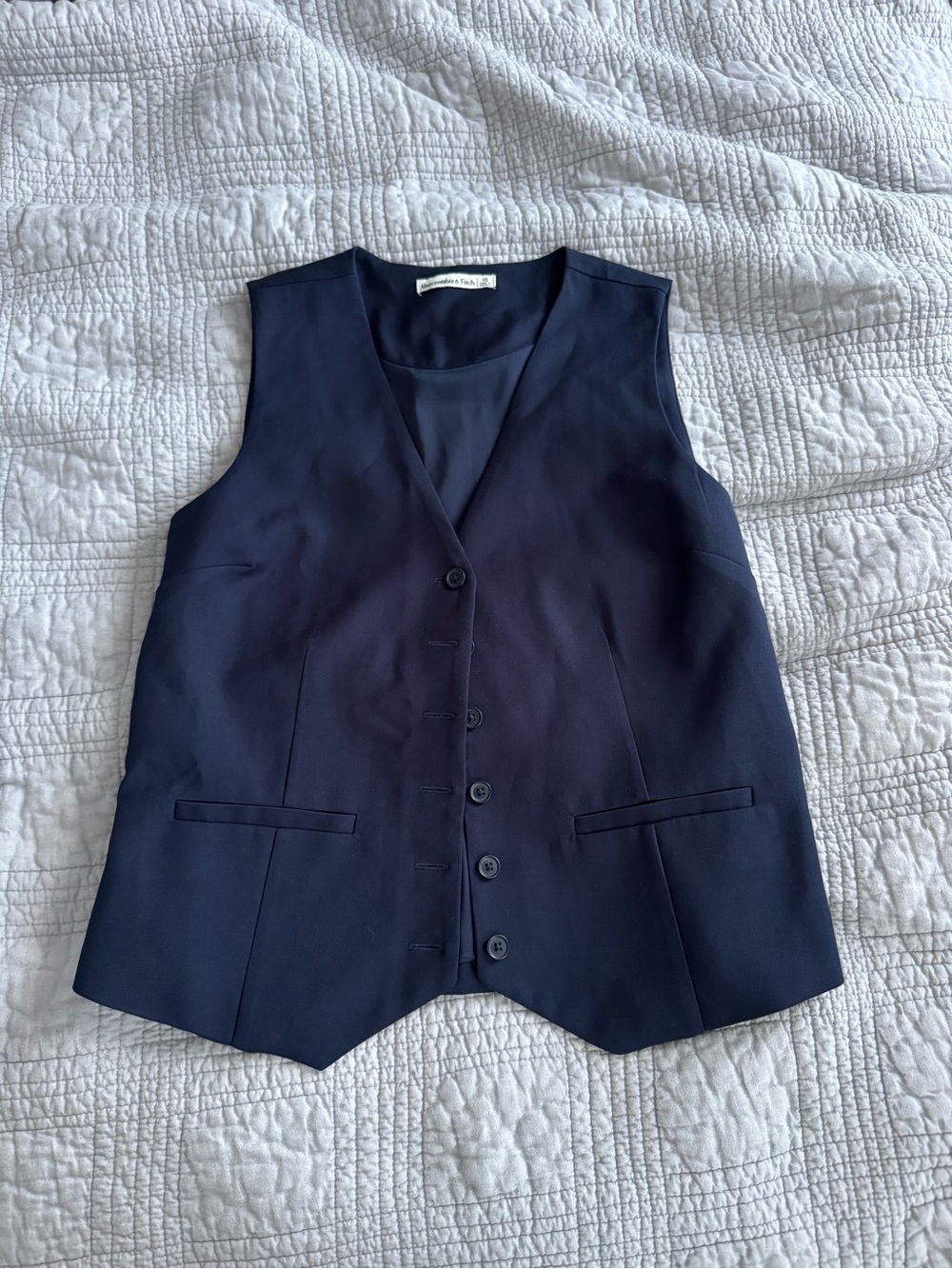 Abercrombie & Fitch Navy Tailored Women's Vest - Picture 2 of 2